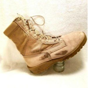 Wellco Mens Military boots sz 11.5 W Desert Tan HW